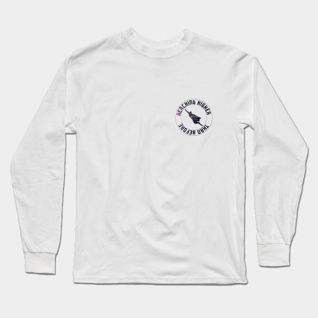 Reaching Higher (Cosmic Version) Long Sleeve T-Shirt by Adventum Design